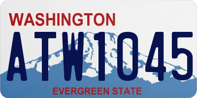 WA license plate ATW1045