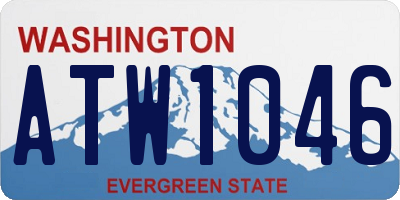 WA license plate ATW1046