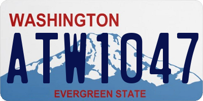 WA license plate ATW1047