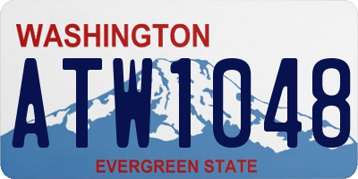WA license plate ATW1048