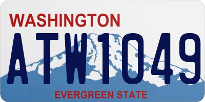 WA license plate ATW1049