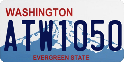 WA license plate ATW1050