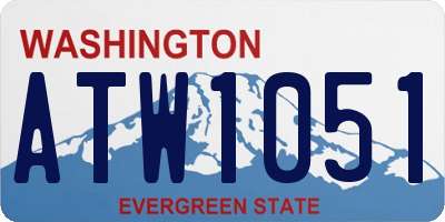 WA license plate ATW1051