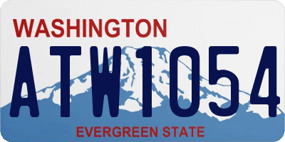 WA license plate ATW1054