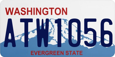 WA license plate ATW1056
