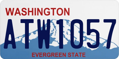 WA license plate ATW1057