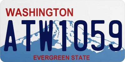 WA license plate ATW1059