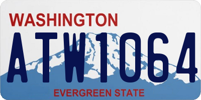 WA license plate ATW1064