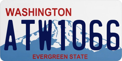 WA license plate ATW1066