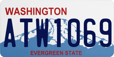 WA license plate ATW1069