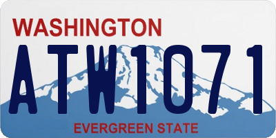 WA license plate ATW1071