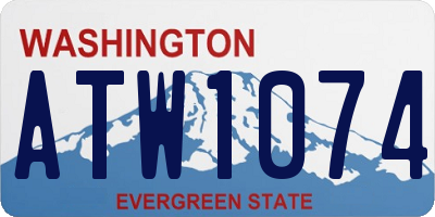WA license plate ATW1074