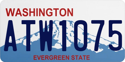WA license plate ATW1075