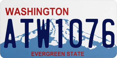 WA license plate ATW1076