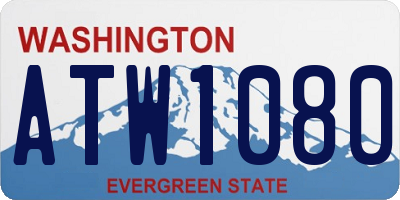 WA license plate ATW1080
