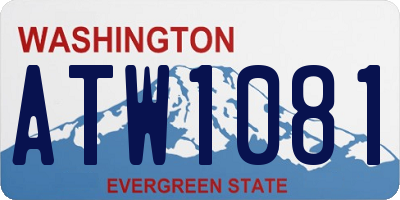 WA license plate ATW1081