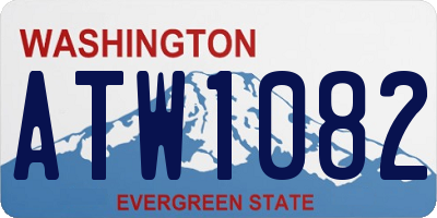 WA license plate ATW1082