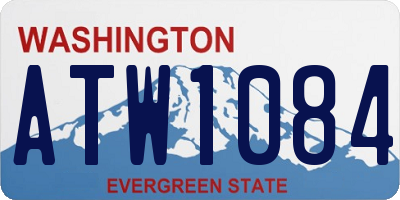 WA license plate ATW1084