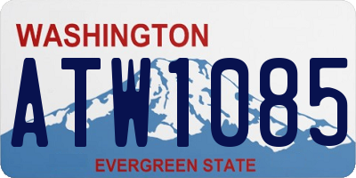 WA license plate ATW1085