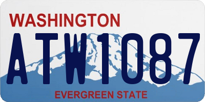 WA license plate ATW1087