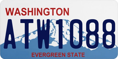 WA license plate ATW1088