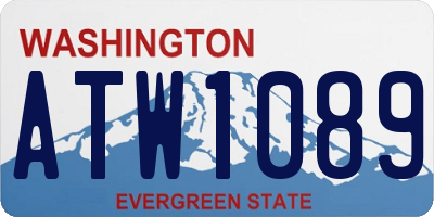 WA license plate ATW1089