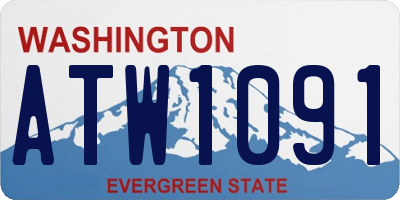 WA license plate ATW1091