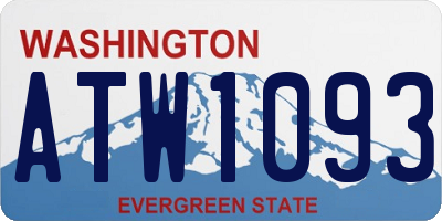 WA license plate ATW1093