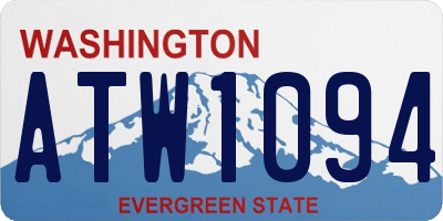 WA license plate ATW1094