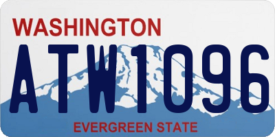 WA license plate ATW1096
