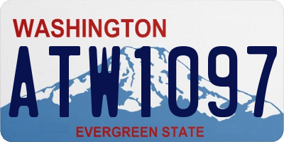 WA license plate ATW1097