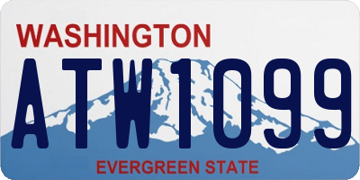 WA license plate ATW1099