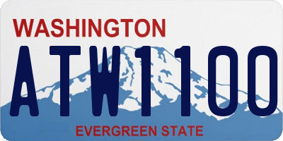 WA license plate ATW1100