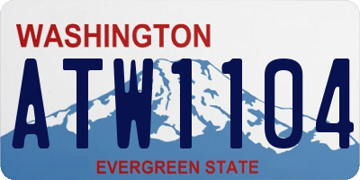 WA license plate ATW1104