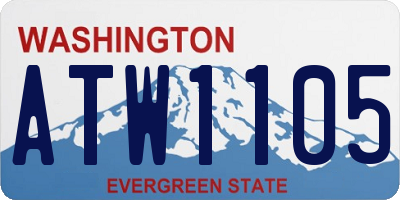 WA license plate ATW1105