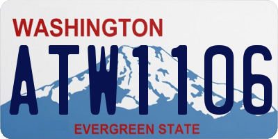 WA license plate ATW1106