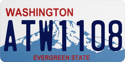 WA license plate ATW1108
