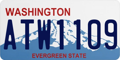 WA license plate ATW1109