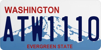 WA license plate ATW1110