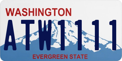 WA license plate ATW1111