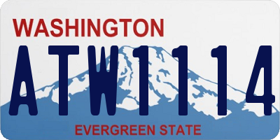 WA license plate ATW1114