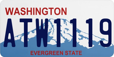 WA license plate ATW1119