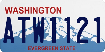 WA license plate ATW1121