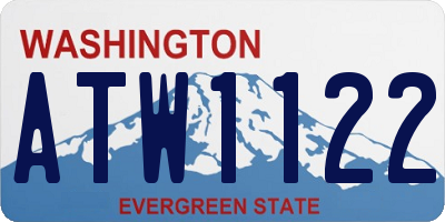WA license plate ATW1122