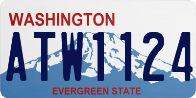 WA license plate ATW1124