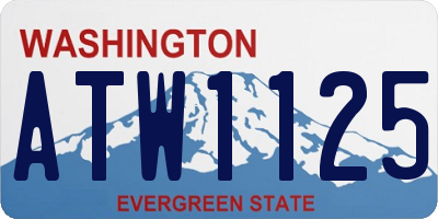 WA license plate ATW1125