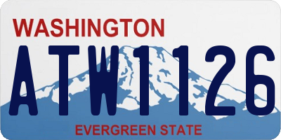 WA license plate ATW1126