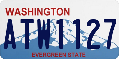 WA license plate ATW1127