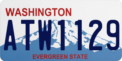 WA license plate ATW1129