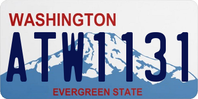 WA license plate ATW1131